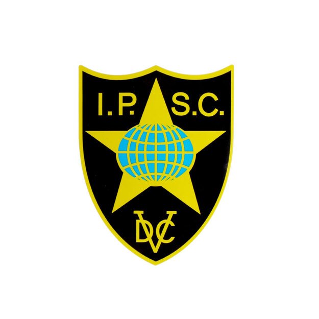 IPSC DVC logotipo lipdukas, 9 cm, 1 vnt.